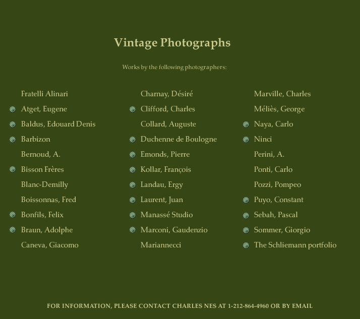 List of Vintage Photographer